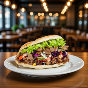 kebab w buŁce z woŁowinĄ