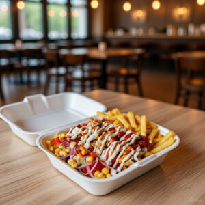 kebab na talerzu z mieszany mięso